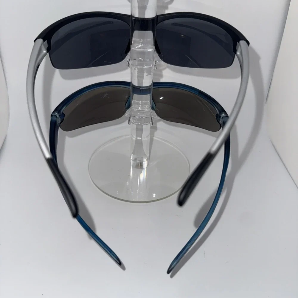 2 pairs Piranha Authentic Polarized Sport Sunglasses UV400 Black & Blue Wrapped